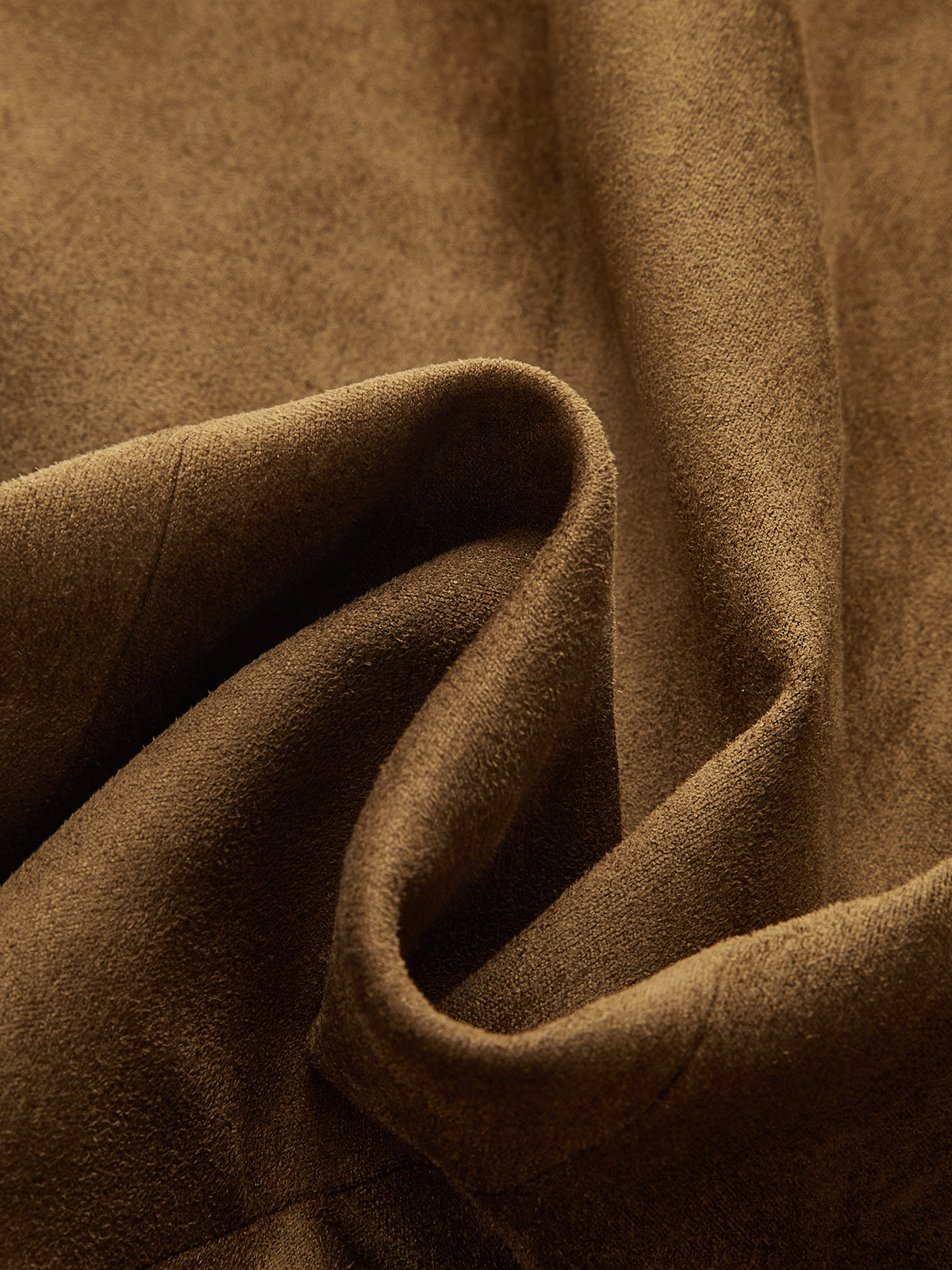 Metal Button Suede Effect Vest-Chicvia