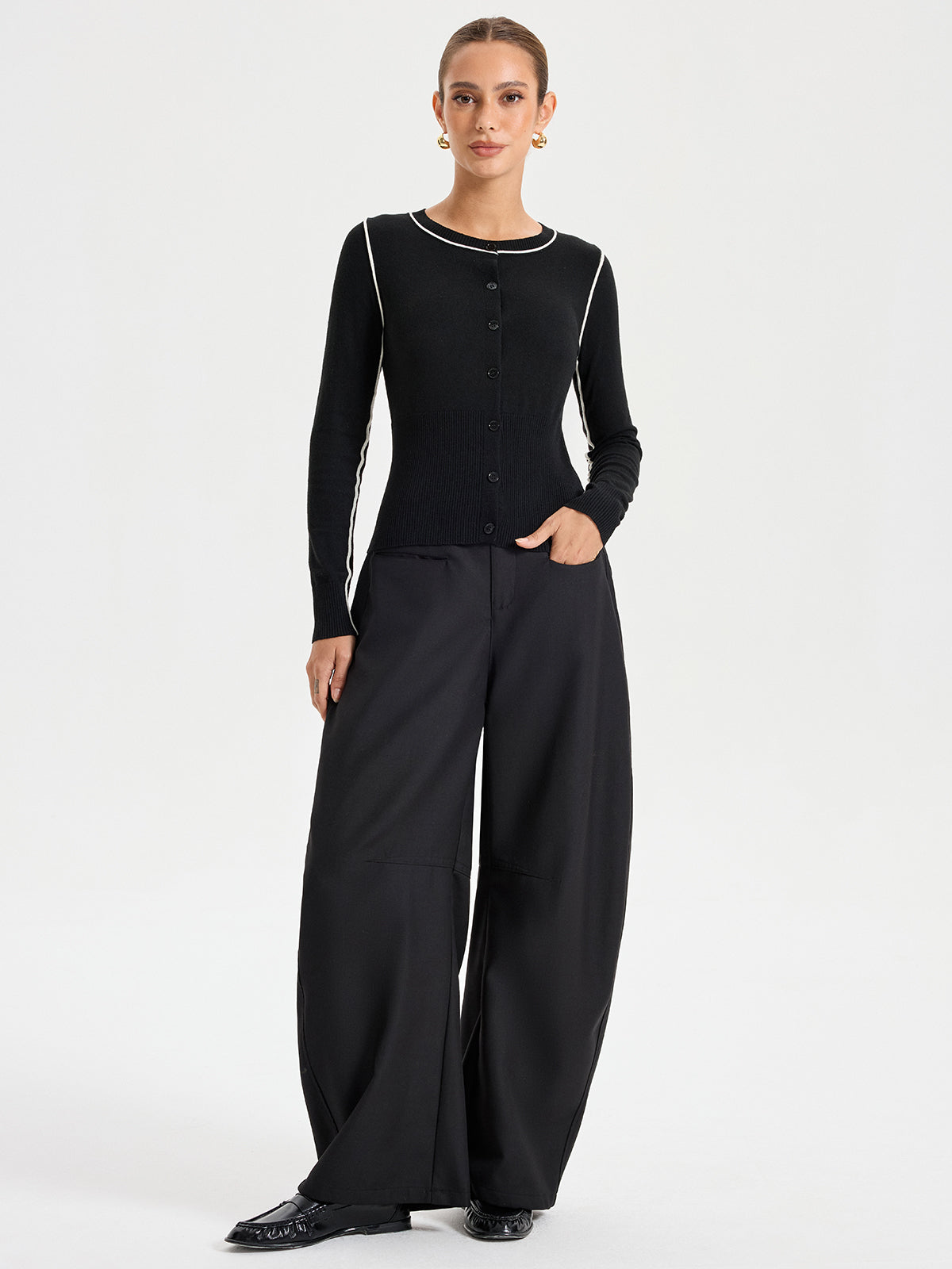 Fine Line Cardigan-Chicvia