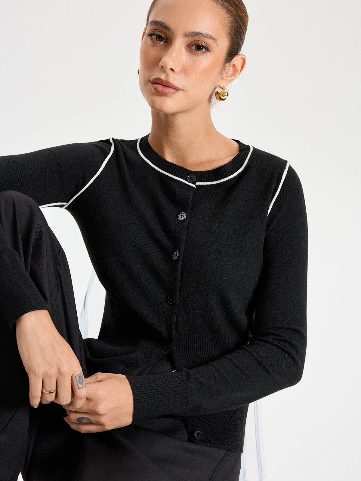 Fine Line Cardigan-Chicvia