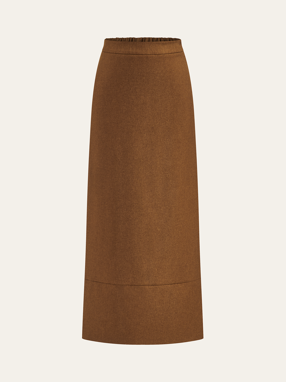 Elastic Waist Slit Maxi Skirt-Chicvia
