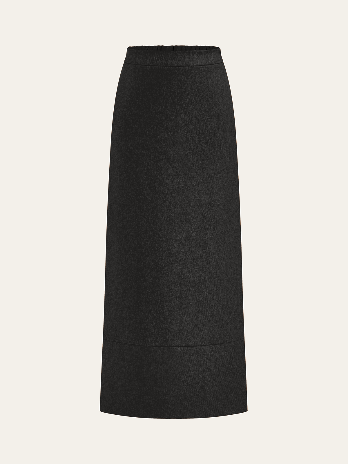 Elastic Waist Slit Maxi Skirt-Chicvia