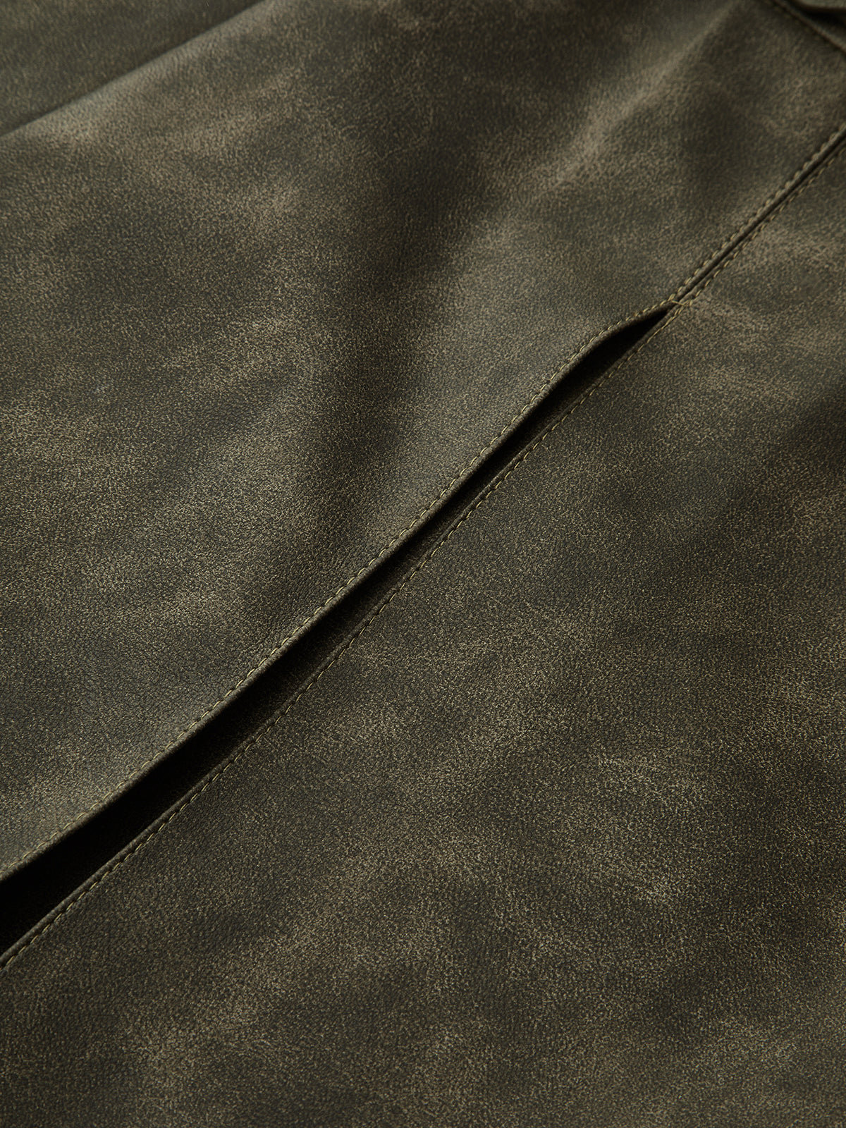 Faux Leather Pleated Shorts-Chicvia