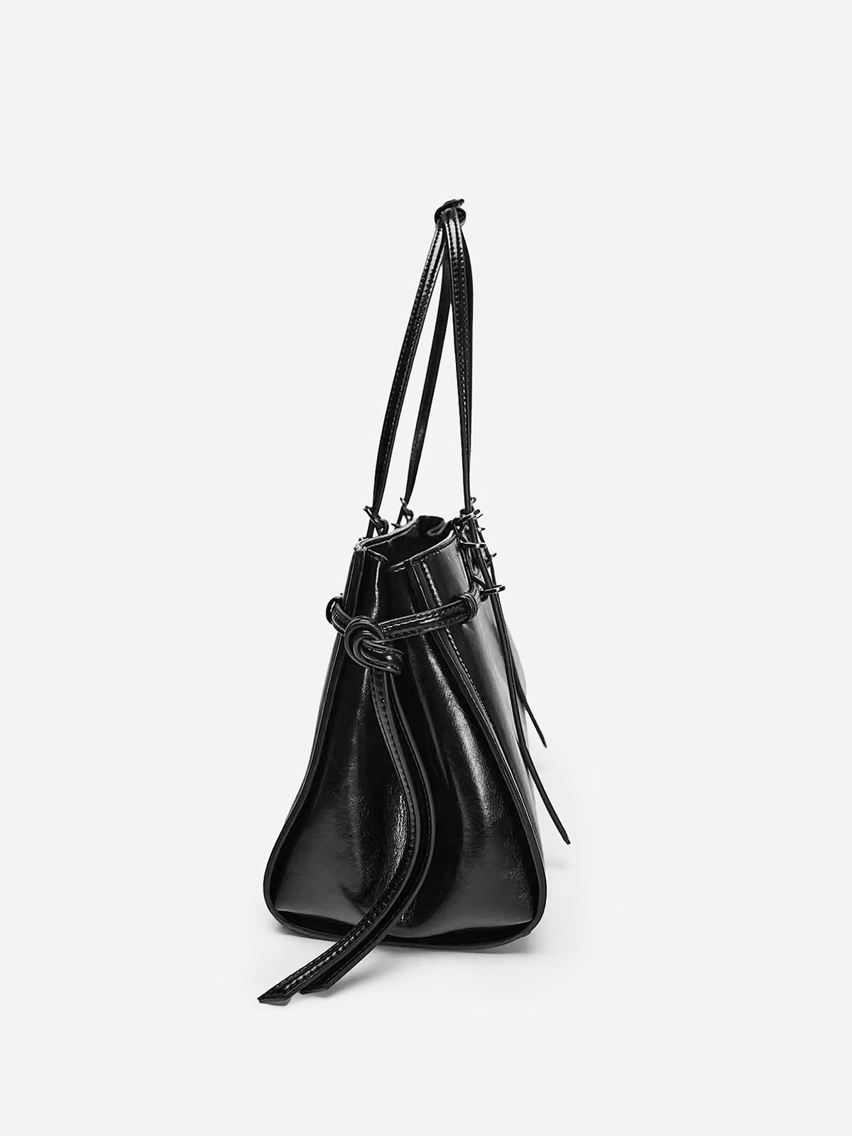 Double Strap PU Leather Tote Bag-Chicvia