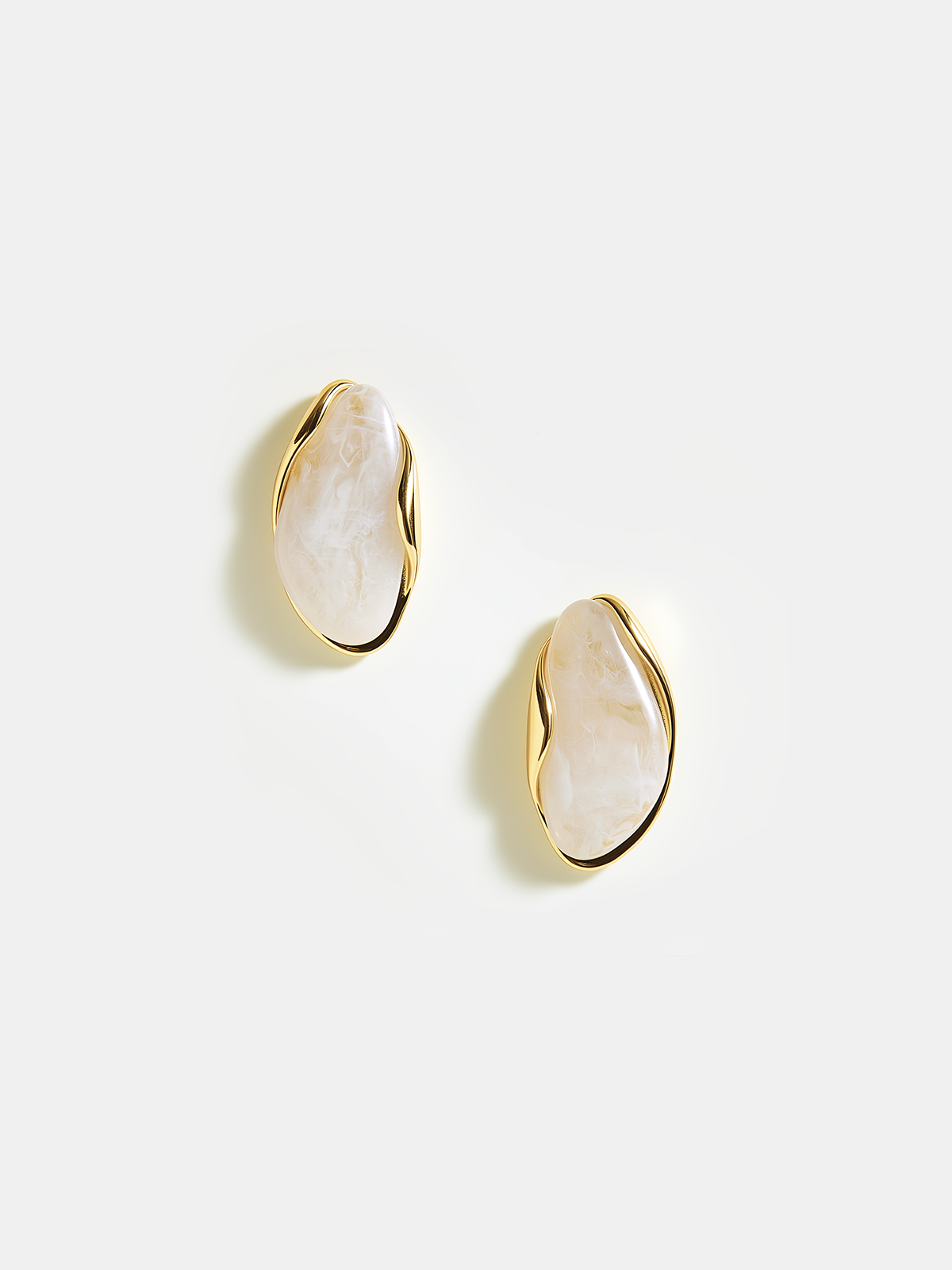 Marble Resin Stud Earrings-Chicvia