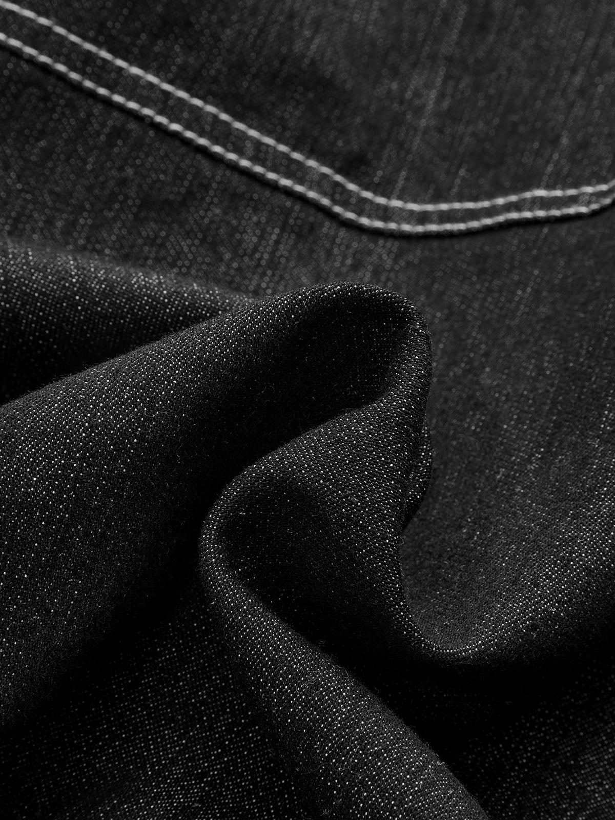 Oversized Zip Up Denim Jacket-Chicvia