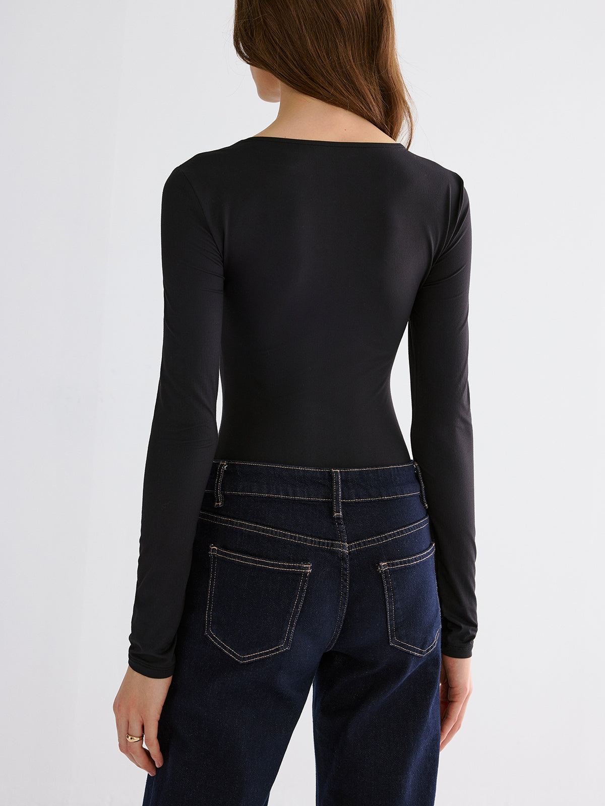 Mesh Patchwork Skinny Bodysuits-Chicvia