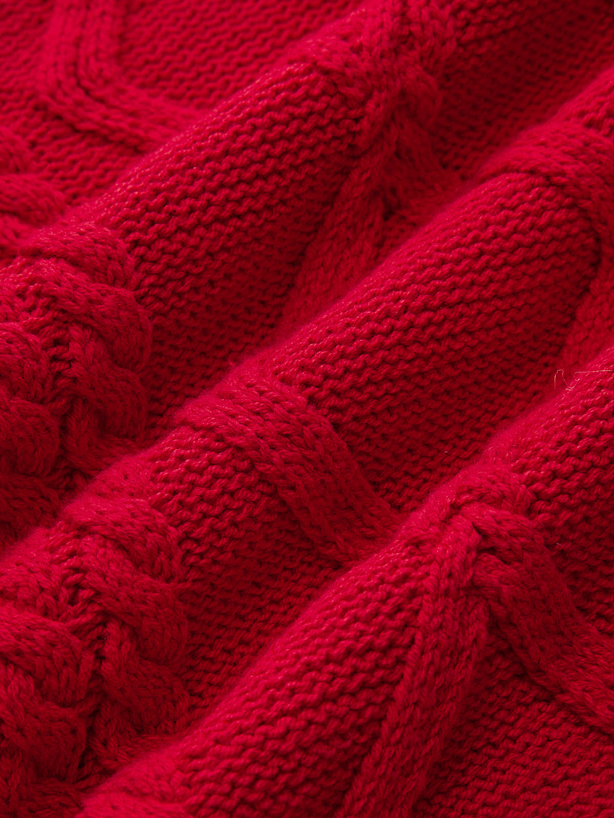 Cable-Knit Crew Neck Sweater-Chicvia