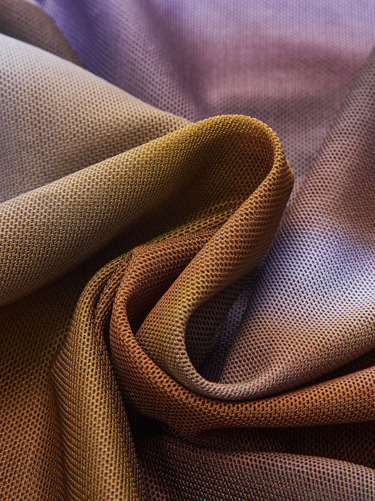 Criss Cross Printed Mesh Long-Sleeve Top-Chicvia