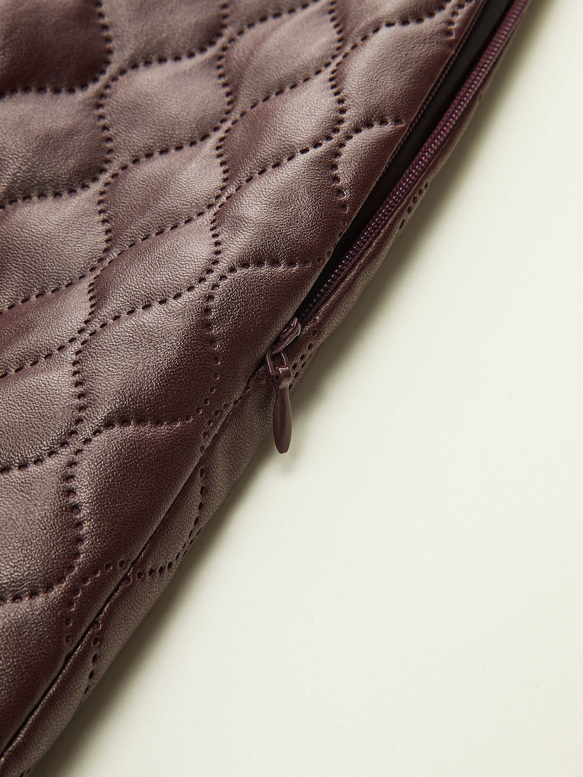 Faux Leather Quilted Mini Skirt-Chicvia