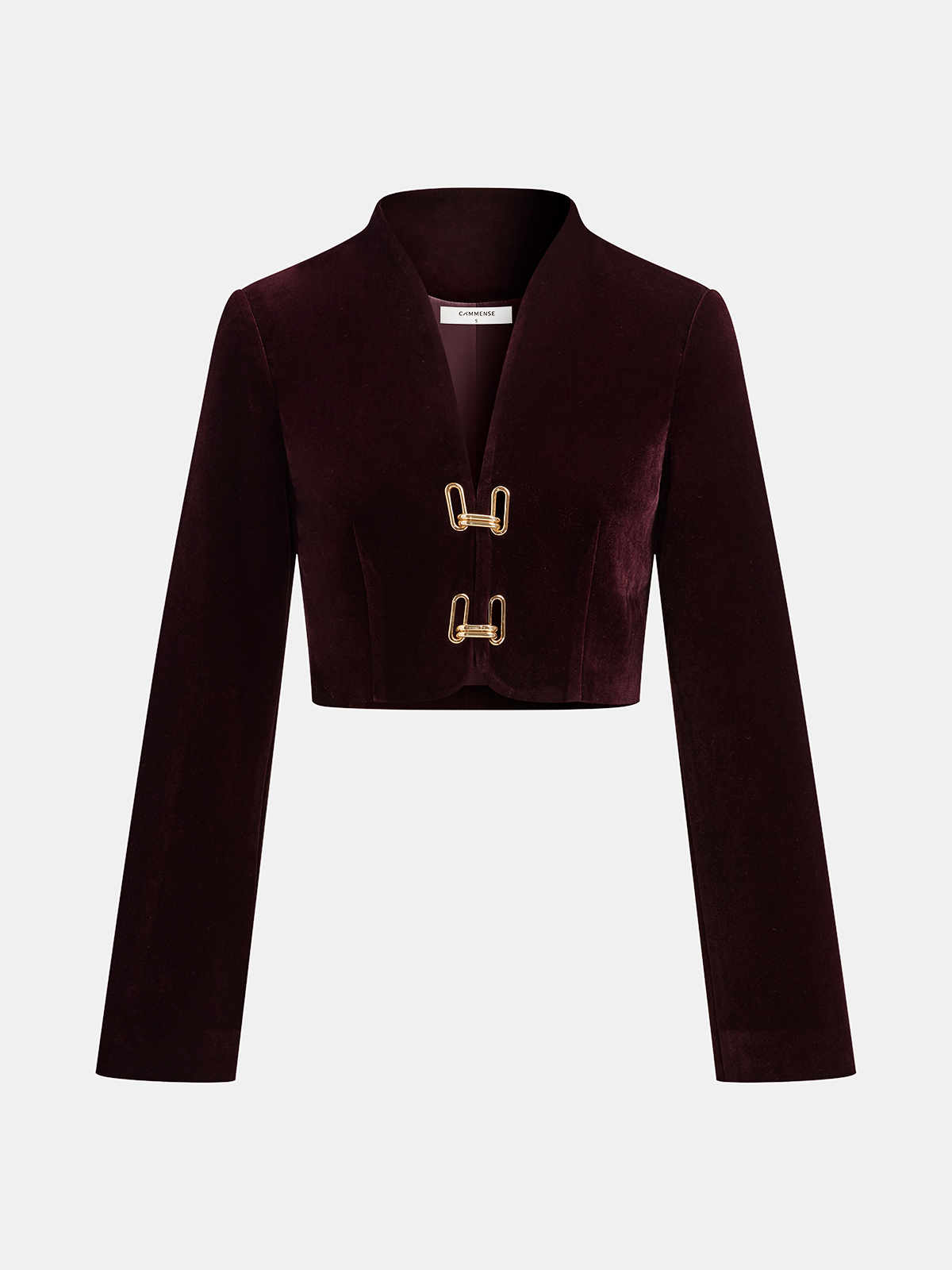 Metal Buckle Corduroy Jacket & Mini Skirt Set-Chicvia