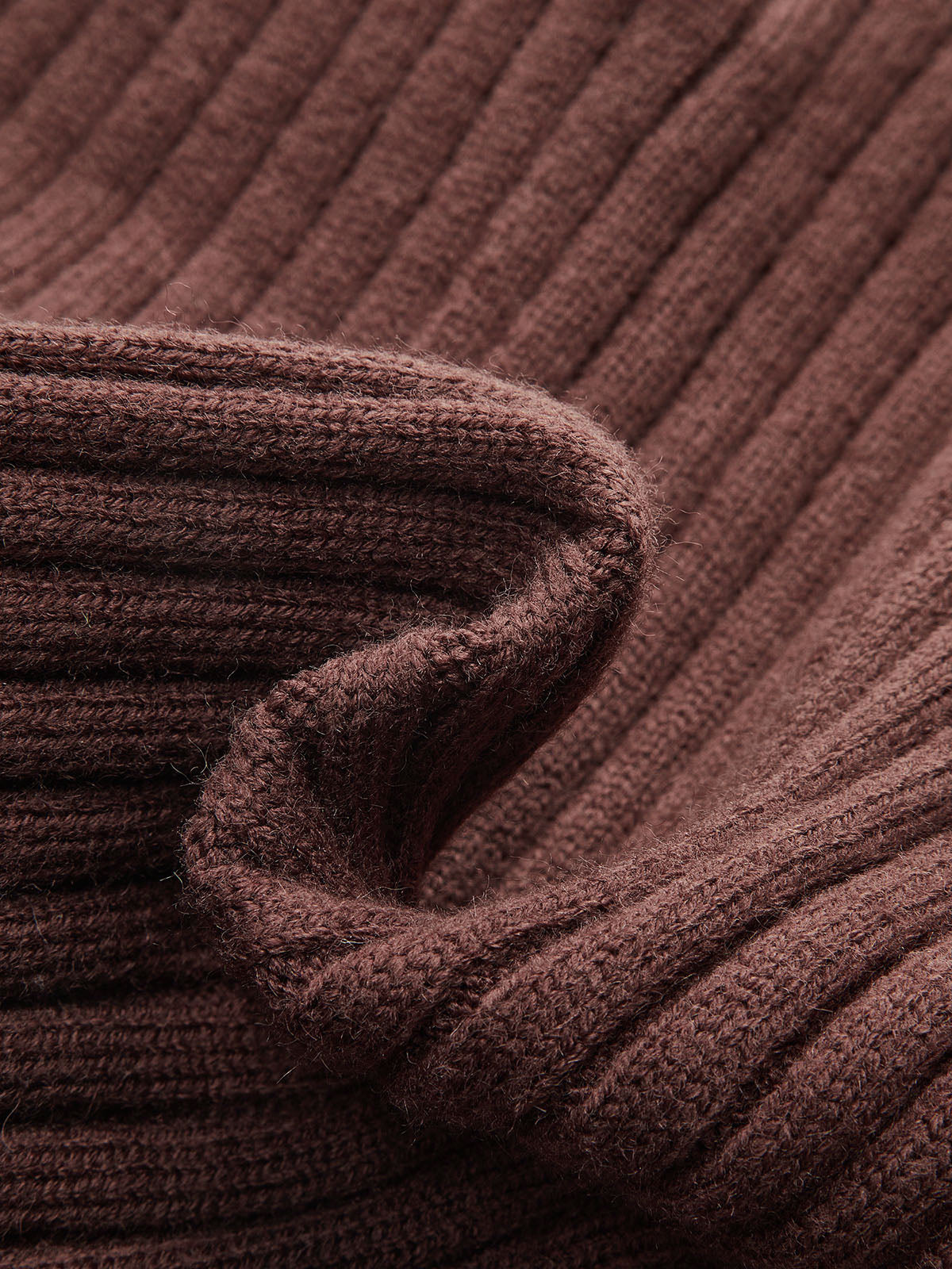 Denim Collar Ribbed Sweater-Chicvia