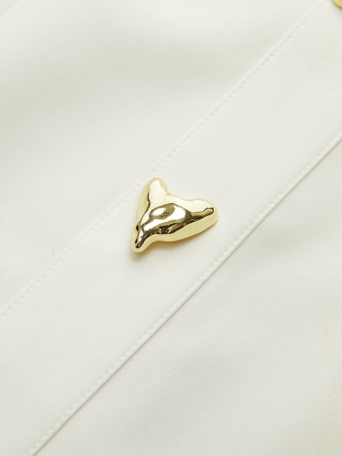 Metal Detail Sleeveless Mini Dress-Chicvia