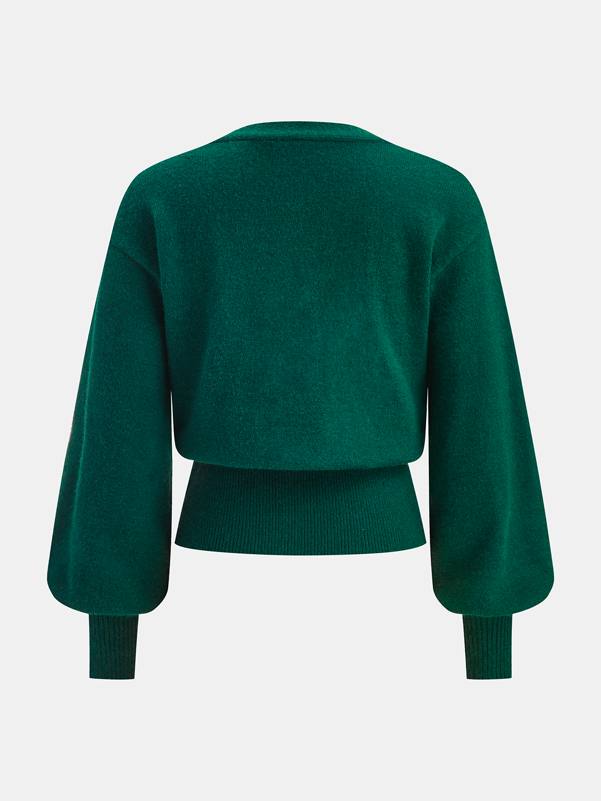 Metal Detail V-Neck Cardigan-Chicvia