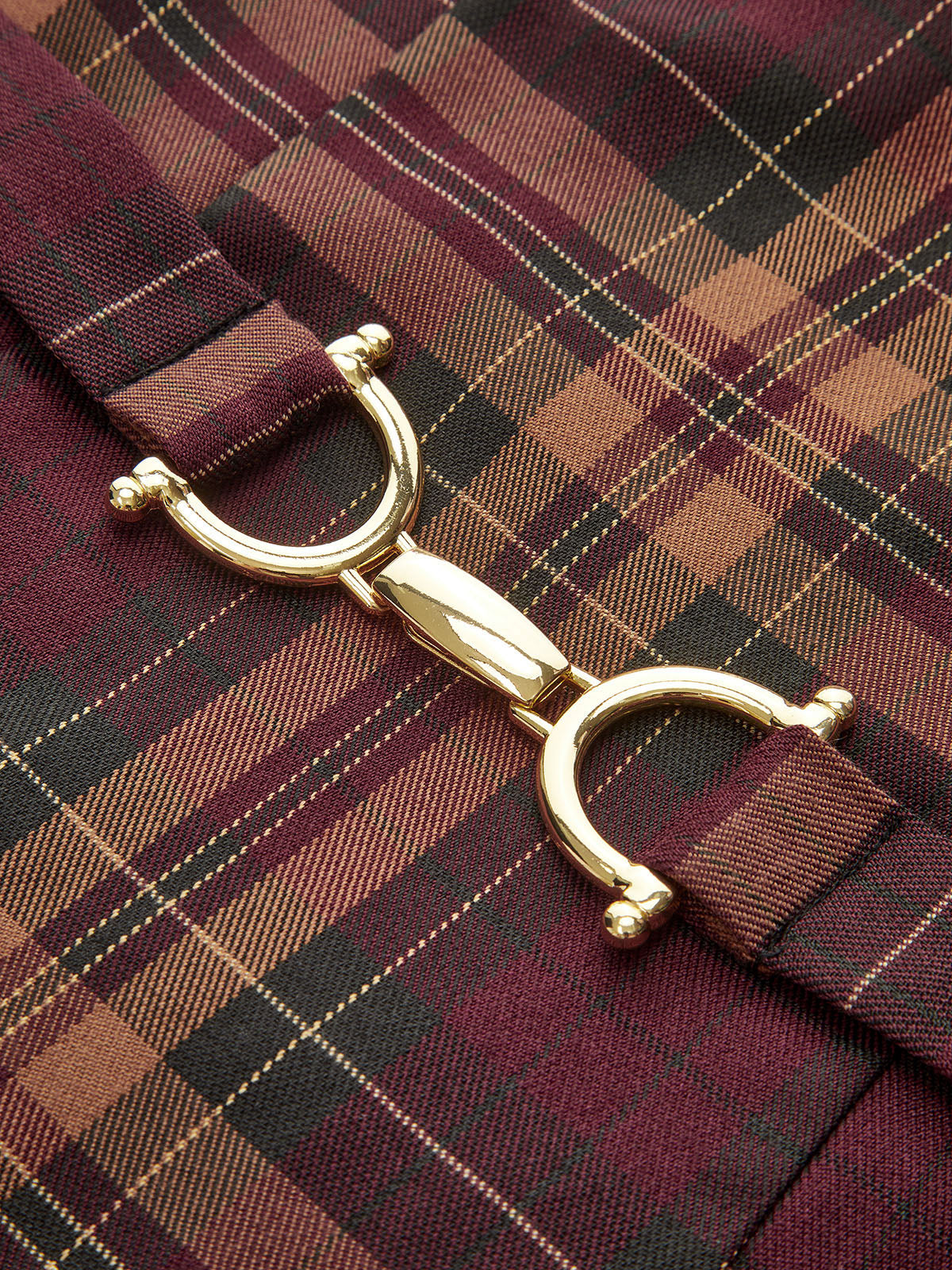 Plaid Sleeveless Mini Dress-Chicvia