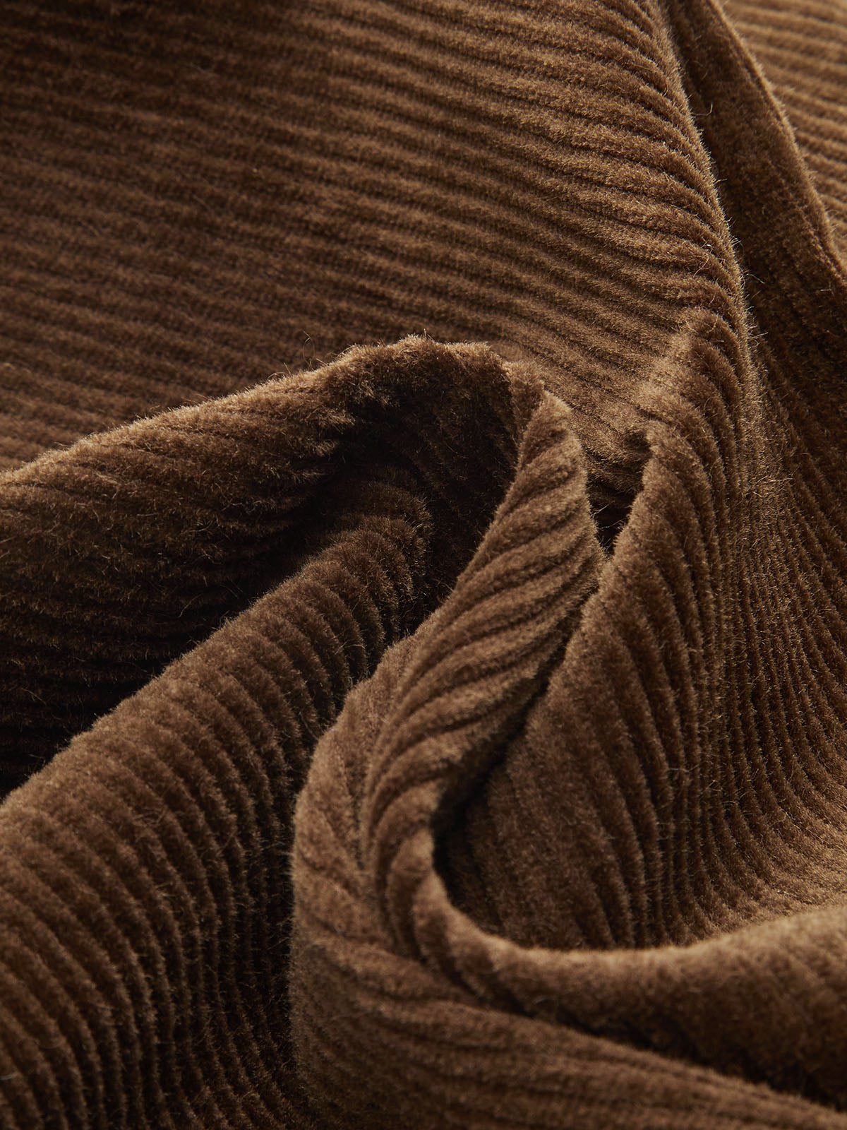 Mid-Waist Corduroy Wide-Leg Pants-Chicvia