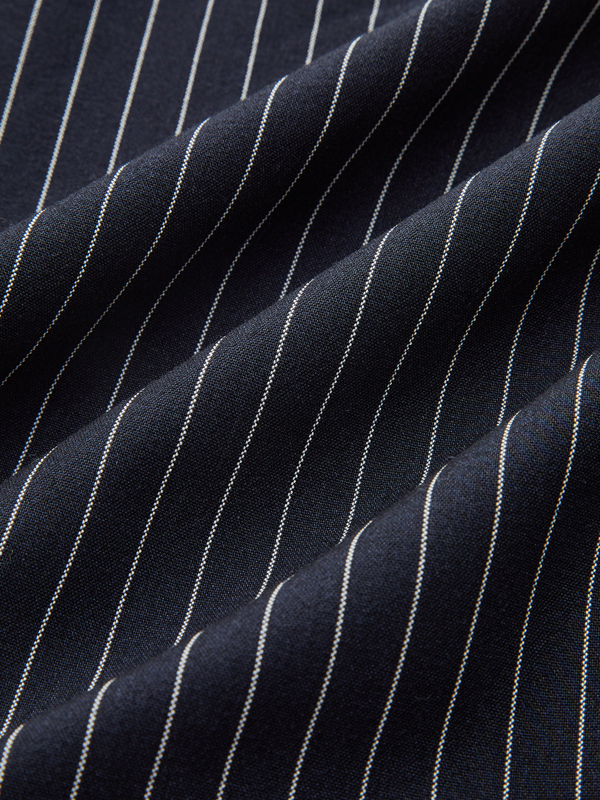 Flared Sleeve Pinstripe Wrap Blouse-Chicvia