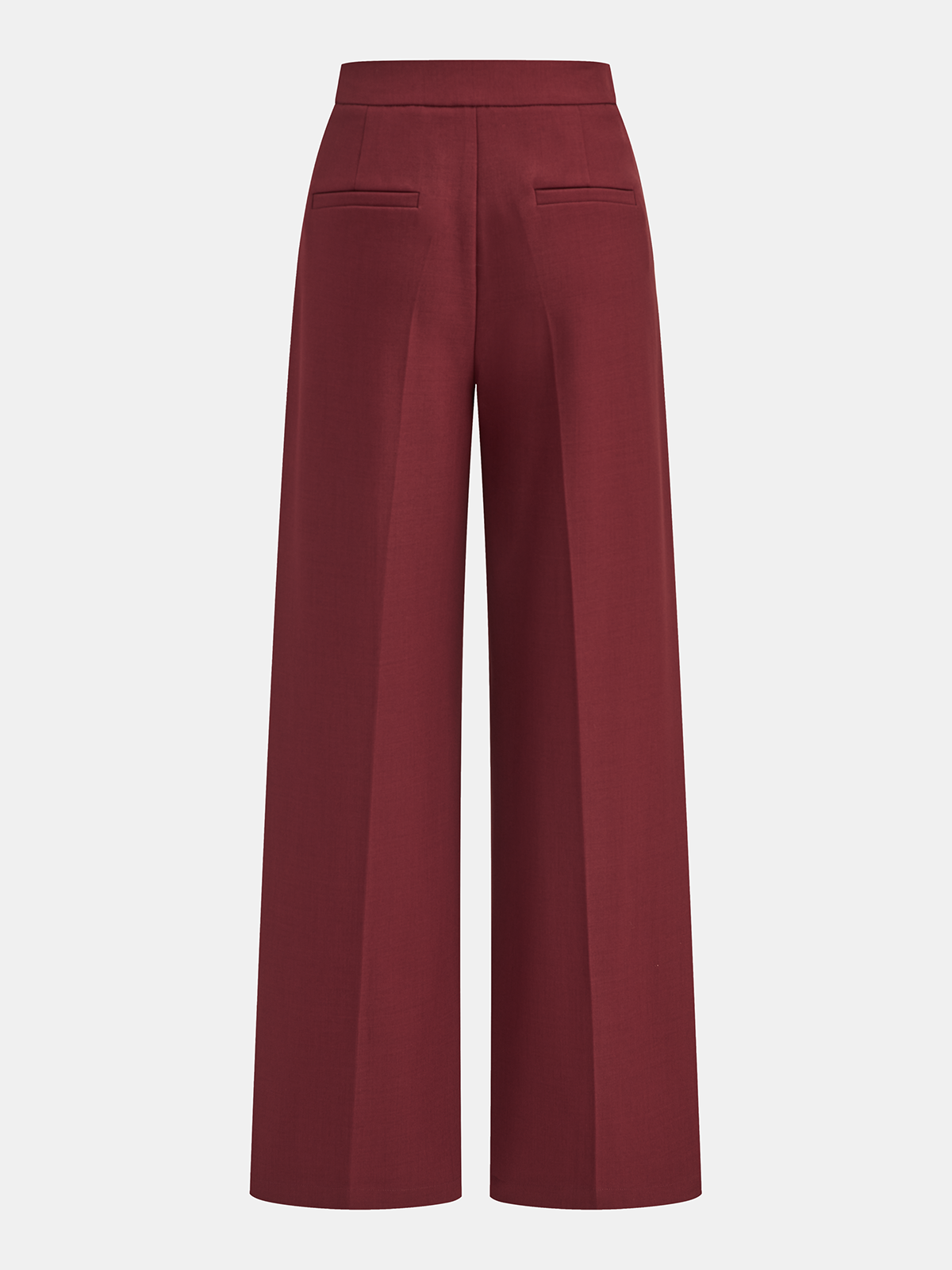 High-Waisted Chain Pleated Wide-Leg Pants-Chicvia