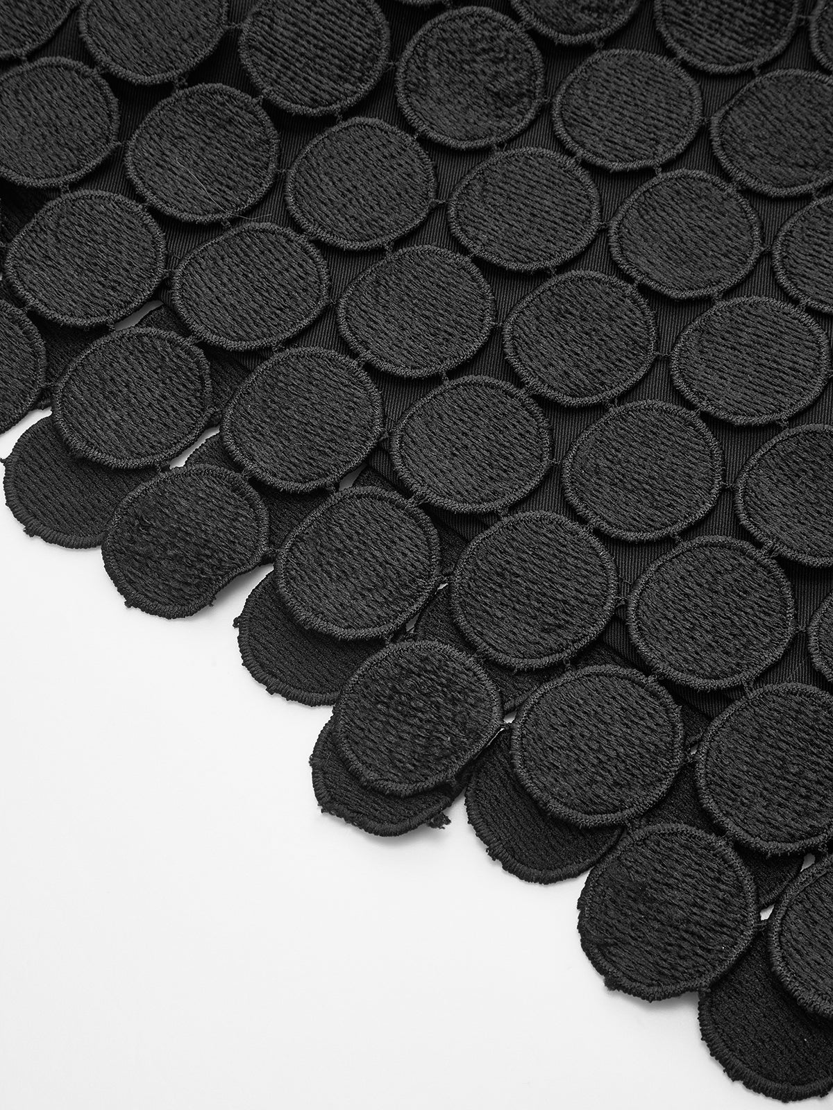 Mid-Waist Circular Applique Wide-Leg Pants-Chicvia