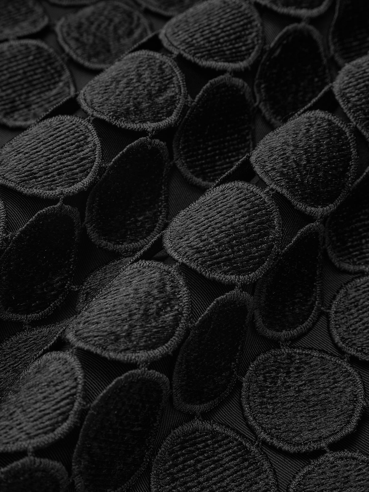 Mid-Waist Circular Applique Wide-Leg Pants-Chicvia