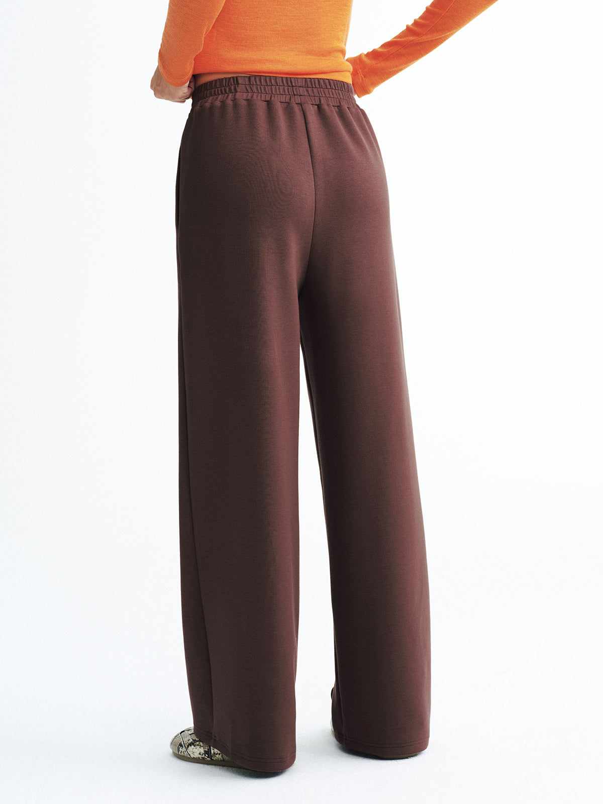 Elastic Waistband Mid-Waist Sweatpants-Chicvia