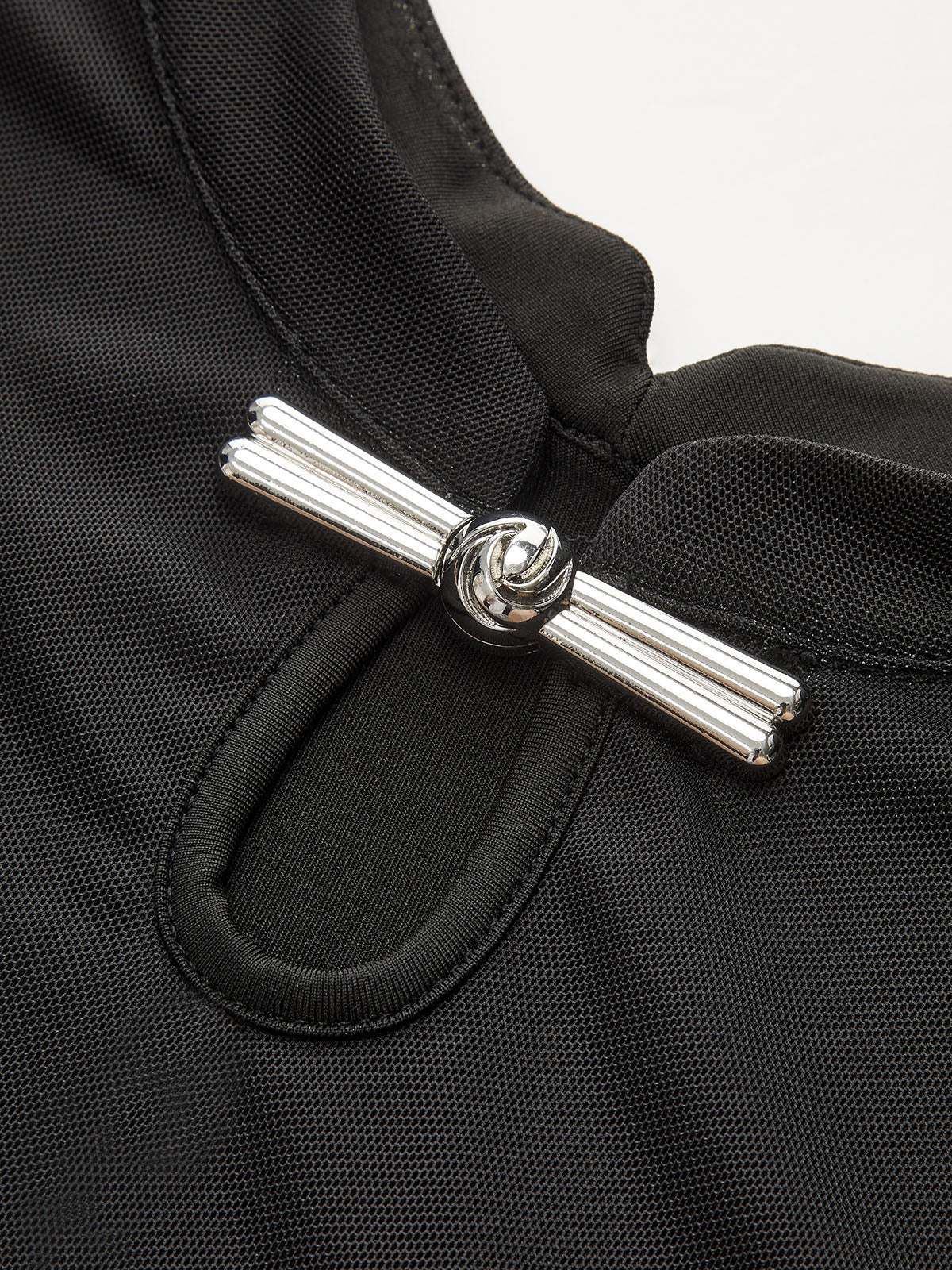 Mesh Long Sleeve Floral Print Maxi Dress-Chicvia