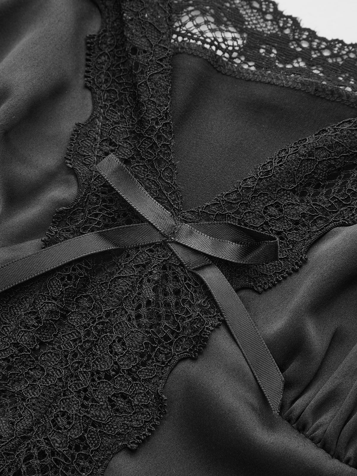 Lace Trim Satin Cami Top-Chicvia