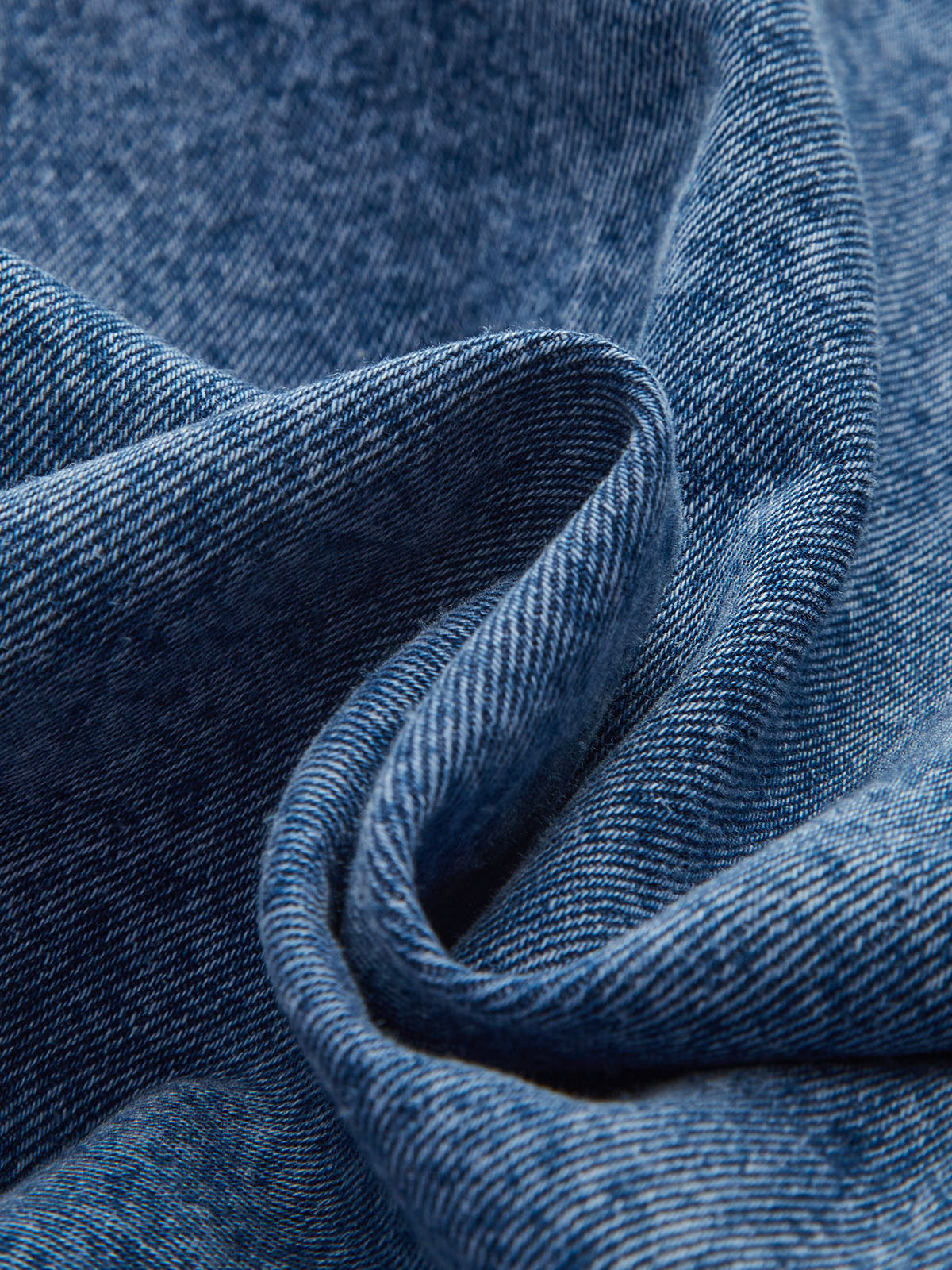 Curved Sleeve Denim Collared Jacket-Chicvia