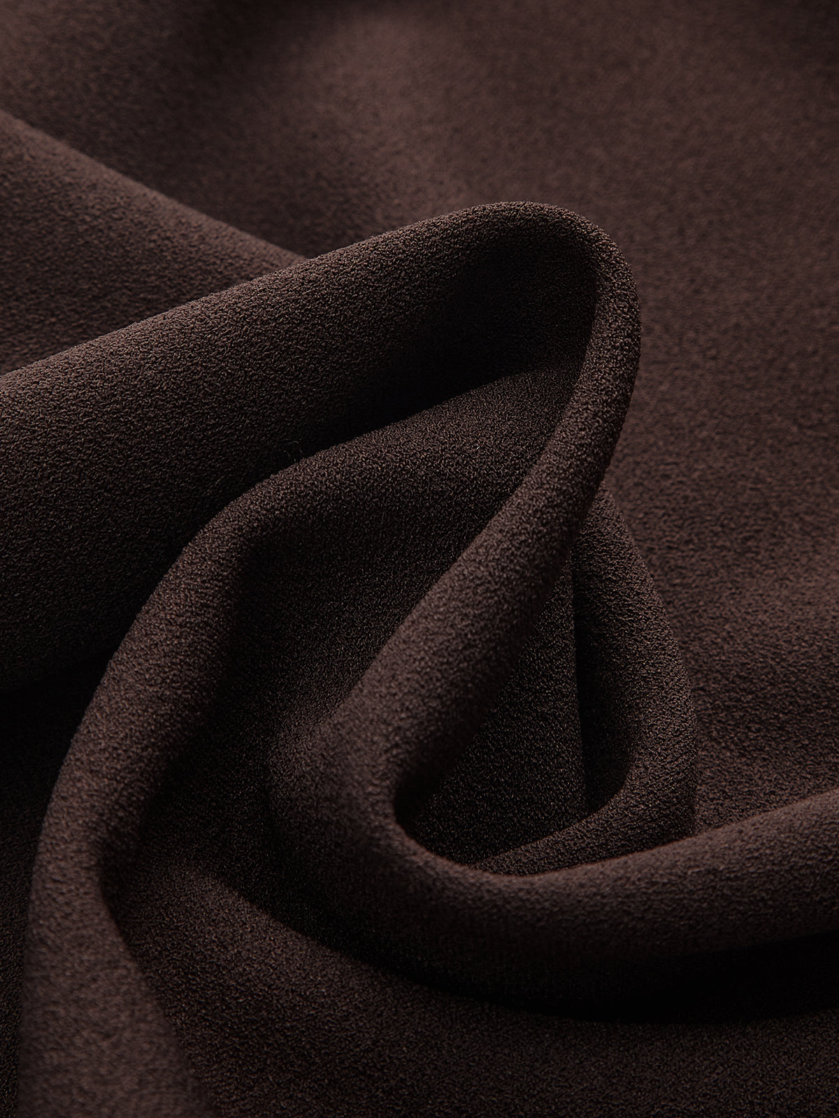 Faux Leather Panel Midi Skirt with Belt-Chicvia