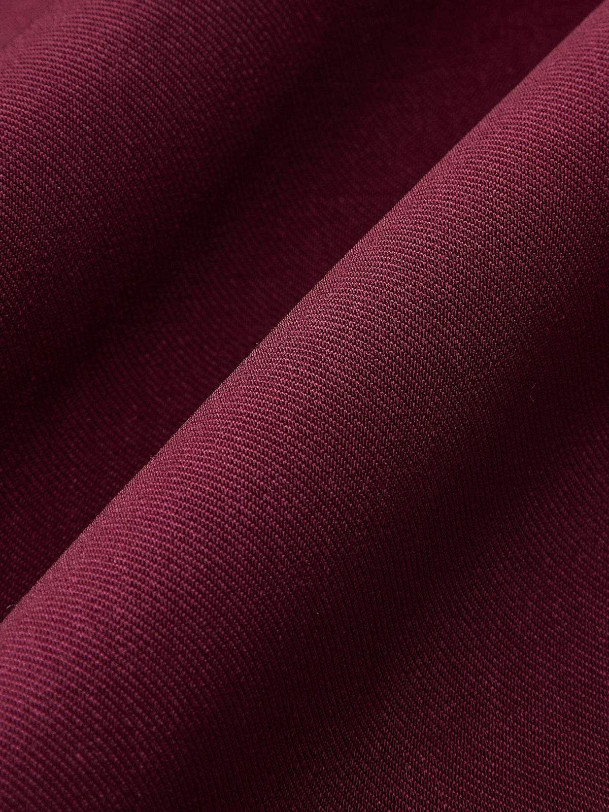 High-Waist Metal Button Pleated Wide-Leg Pants-Chicvia