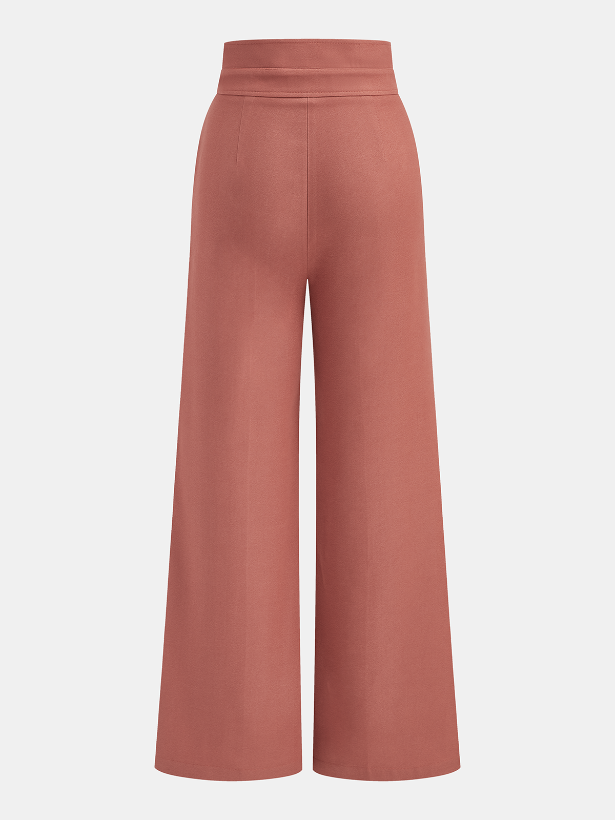 Double-Waistband High-Waisted Wide-Leg Pants-Chicvia