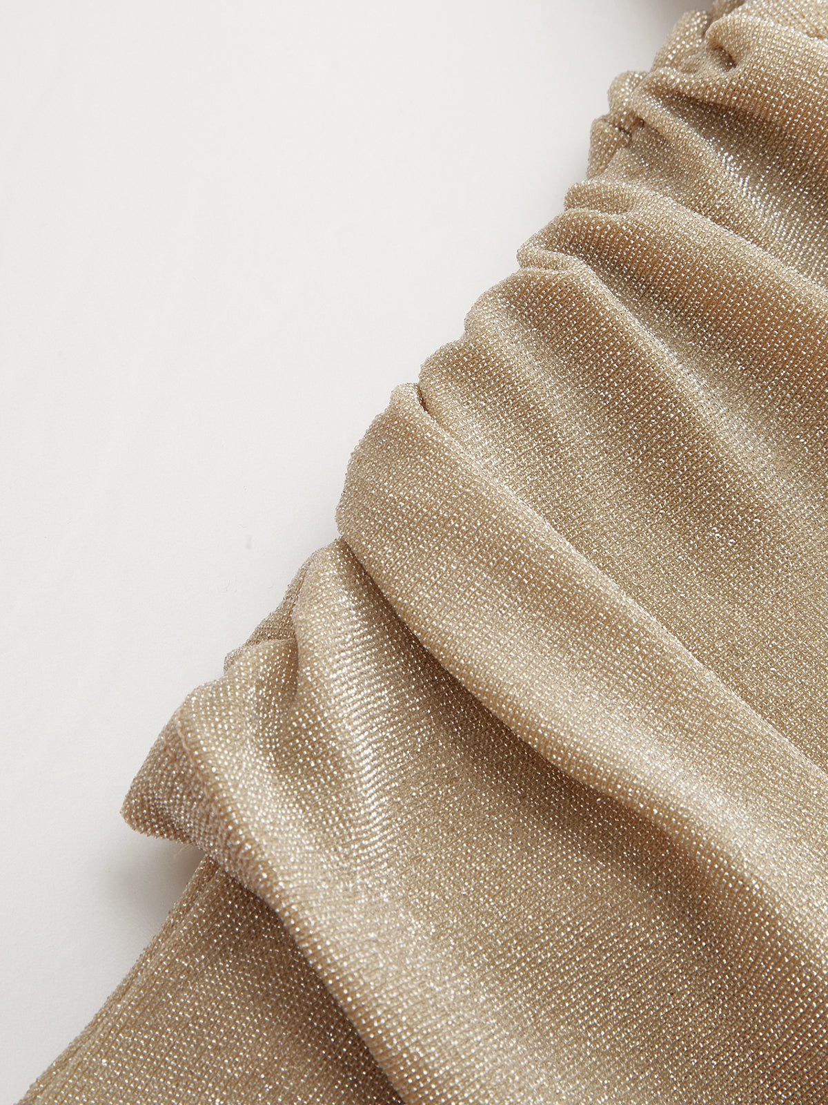 Mock Neck Ruched Slit Maxi Dress-Chicvia