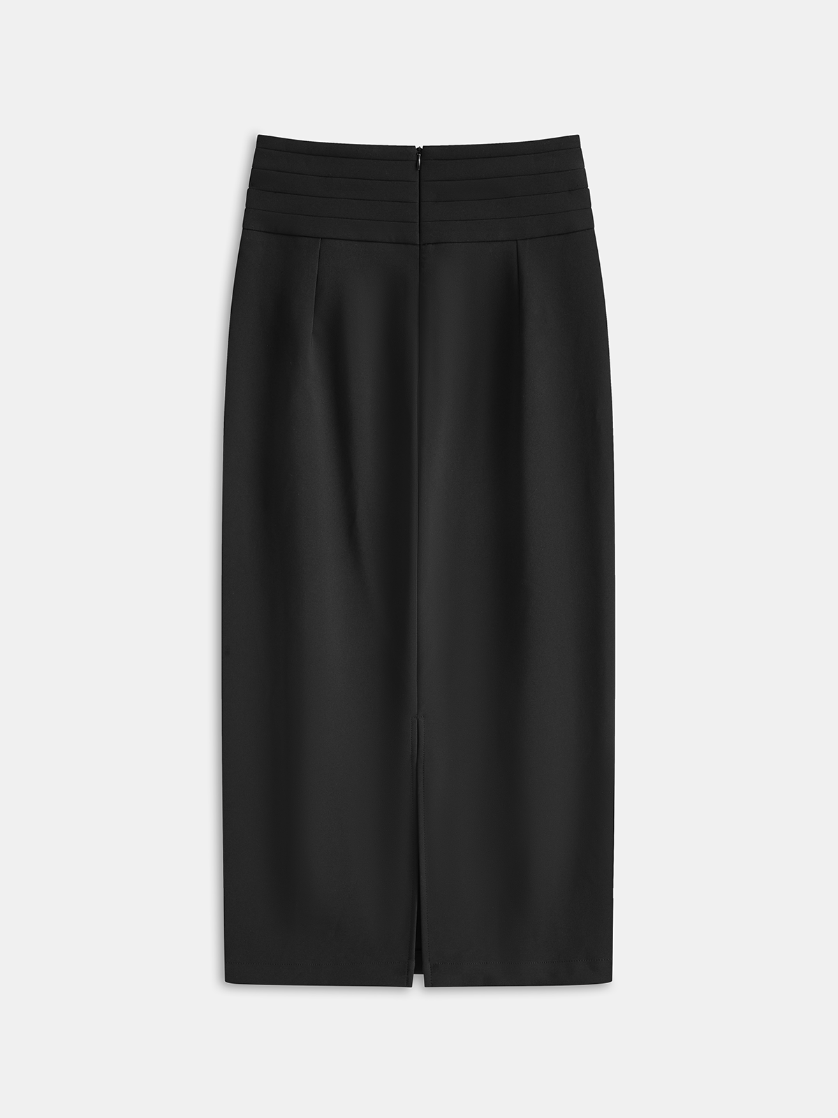 Metal Decor Midi Pencil Skirt-Chicvia