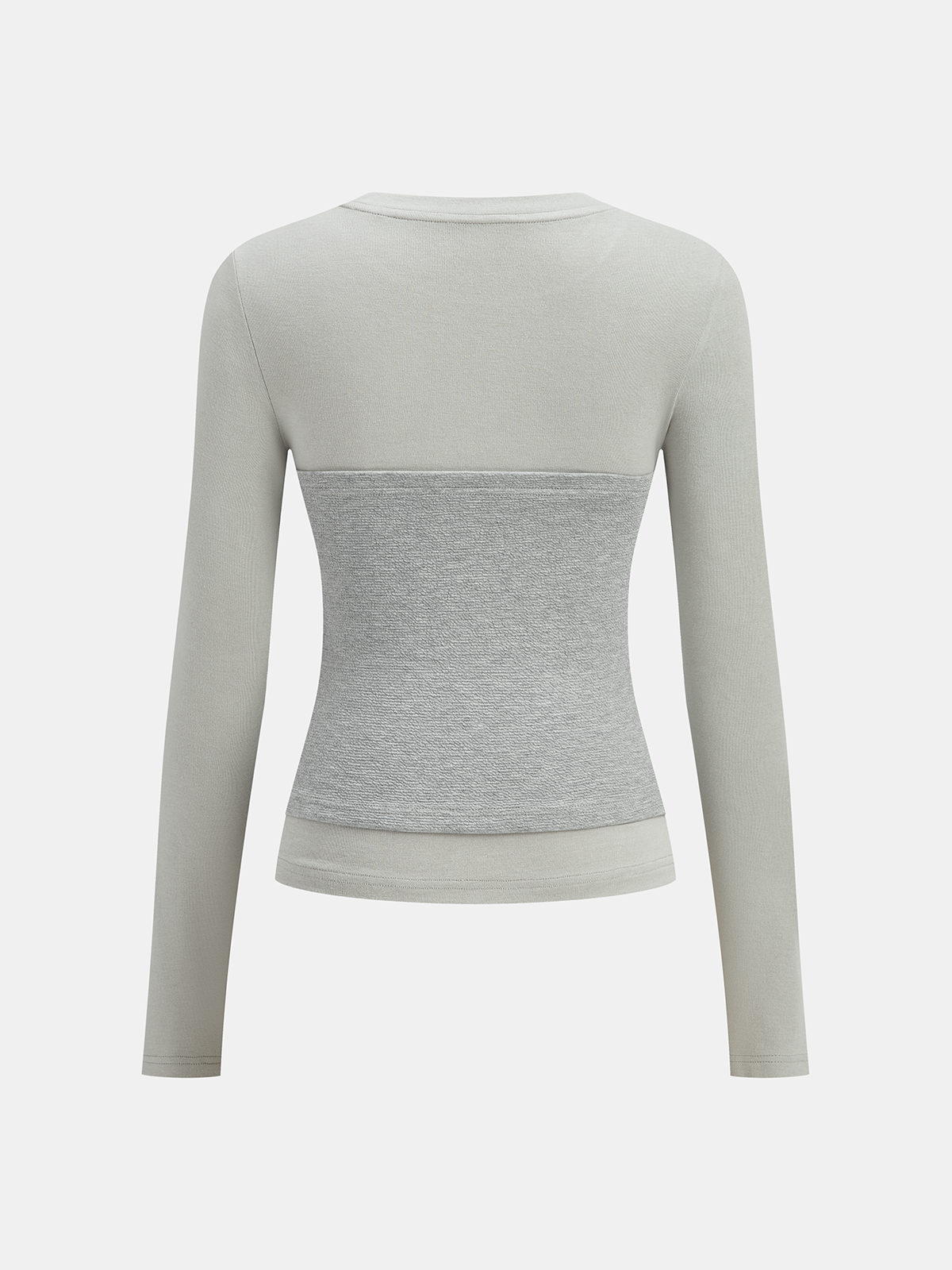 Cotton-Blend Top with Textured Corset Detail-Chicvia