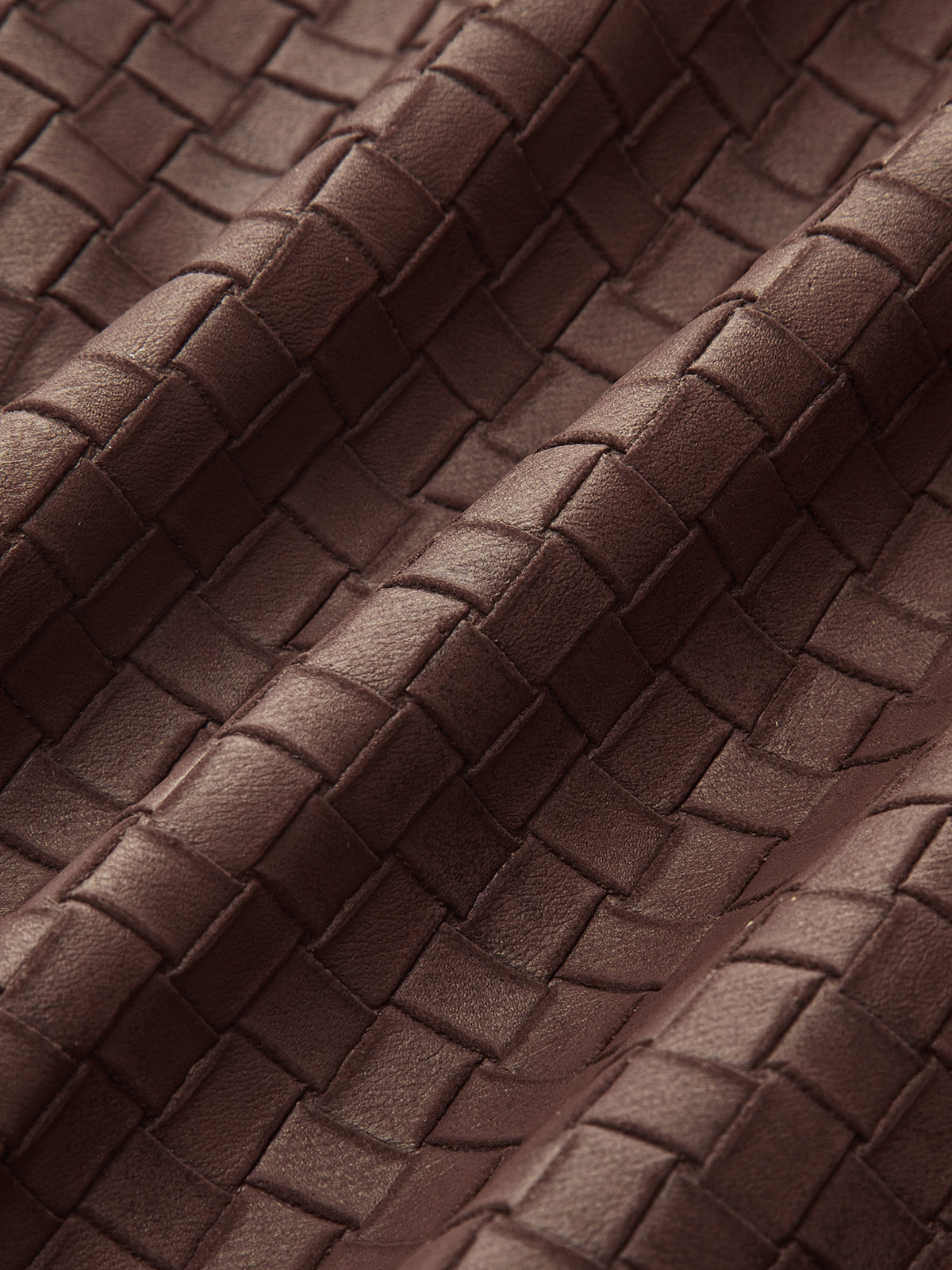 Faux Leather Woven-Patterned Shirt-Chicvia