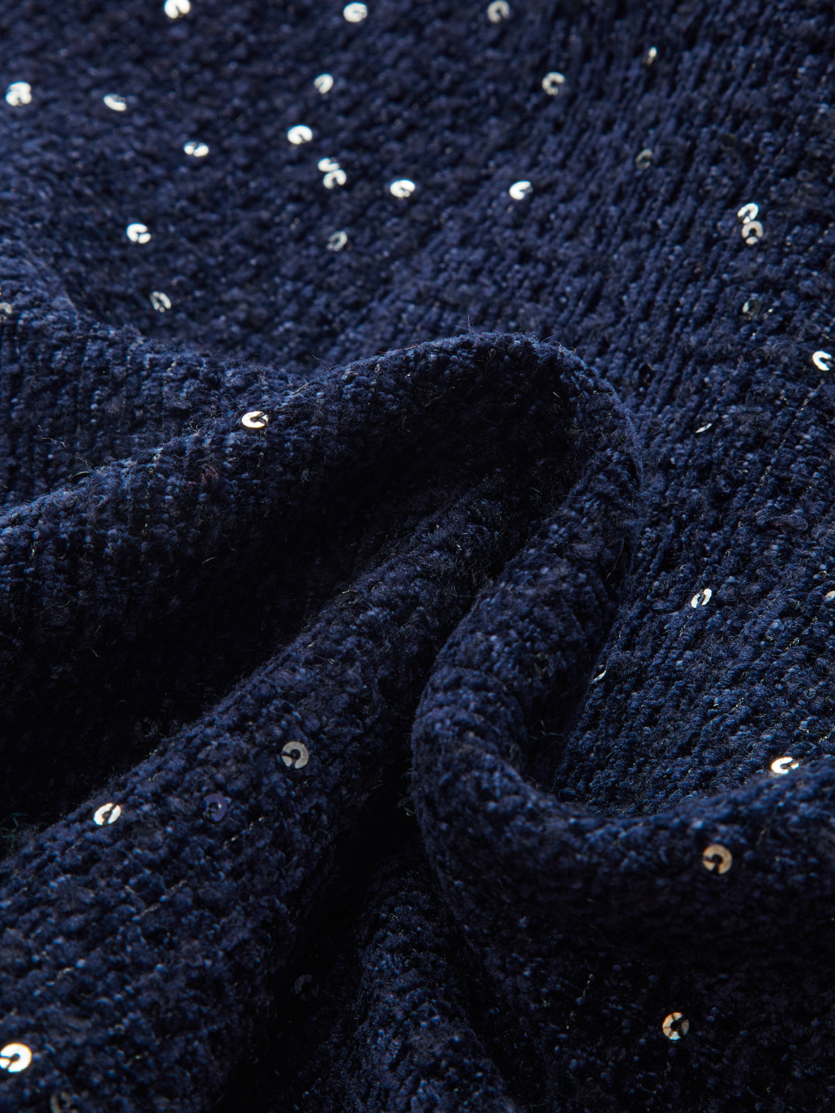 Metal Button Sequin Tweed Strapless Vest-Chicvia