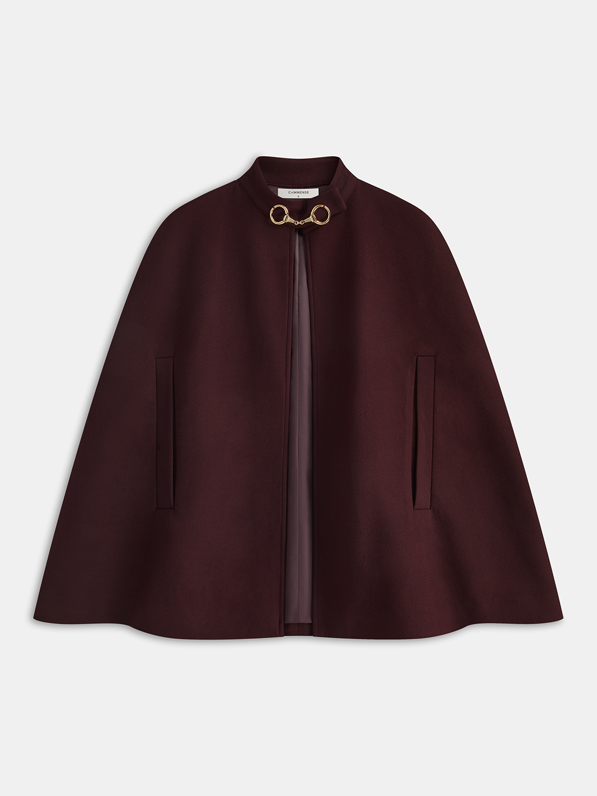 Metal Detail Cotton Blend Cloak-Chicvia