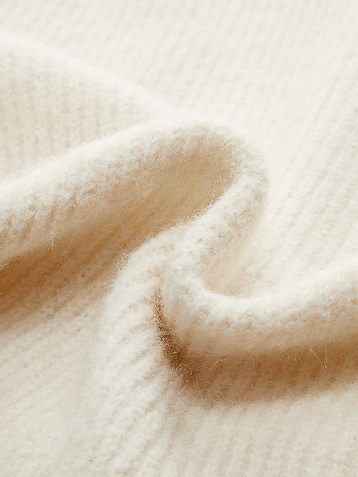 Denim Panel Wool-Blend Peplum Knit Top-Chicvia