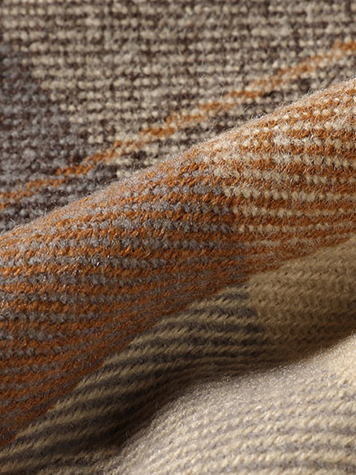 Plaid Fringed Winter Scarf-Chicvia