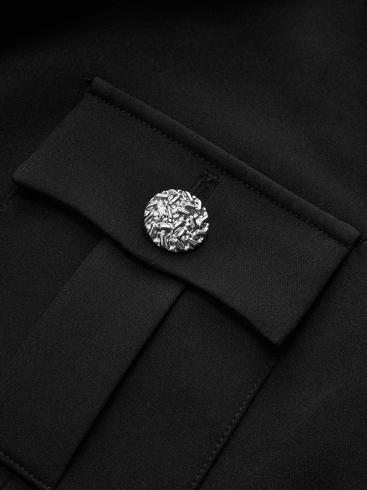 Buttoned Collared Tailored Blazer Dress-Chicvia