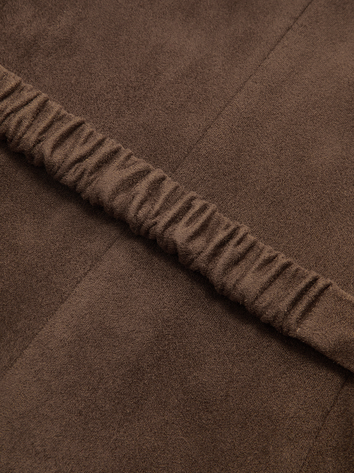 Belted Suede Effect Button-Front Vest-Chicvia