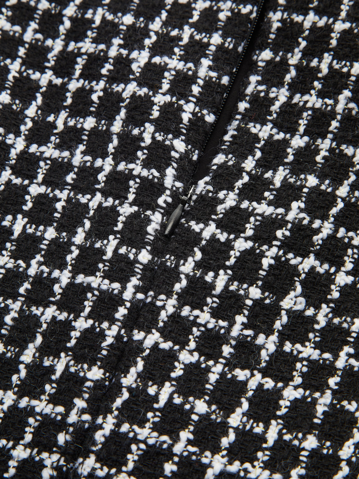 Plaid Metal Button A-Line Mini Dress-Chicvia