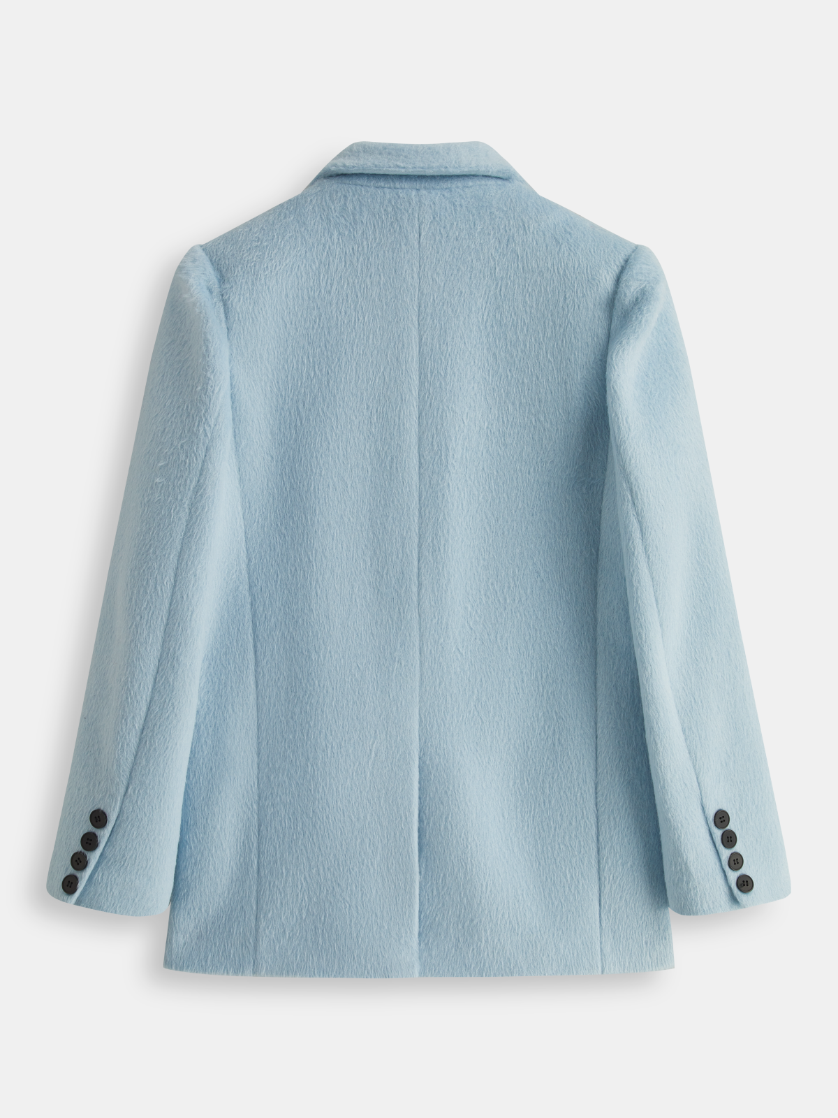 Double-Breasted Fuzzy Blazer-Chicvia