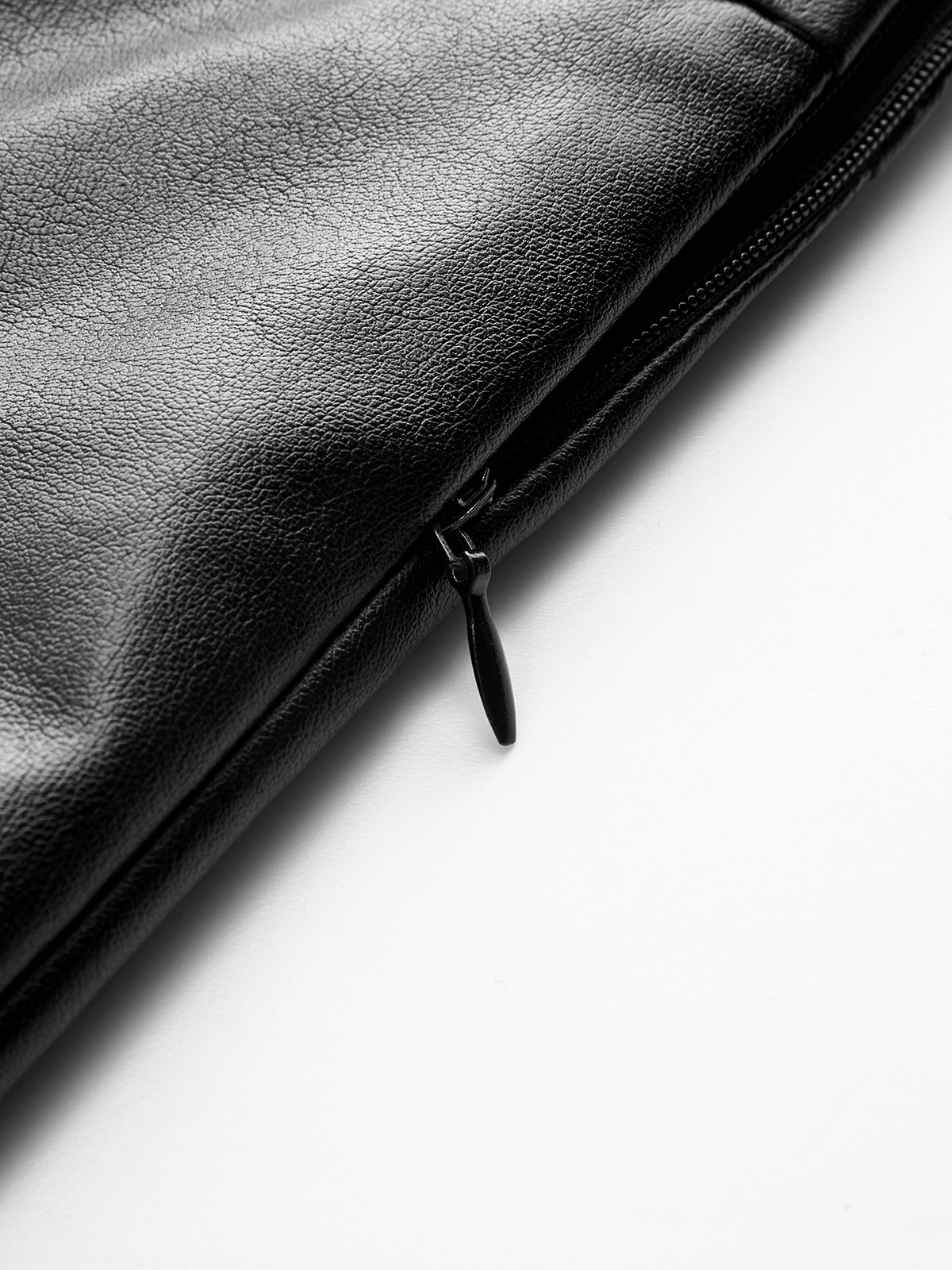 Faux Leather Slit Mini Skirt-Chicvia