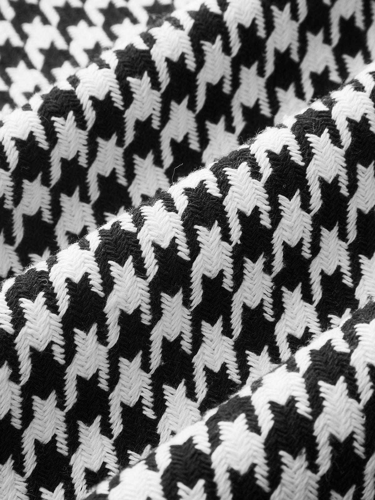 Houndstooth Buttoned Vest and Mini Skirt Set-Chicvia