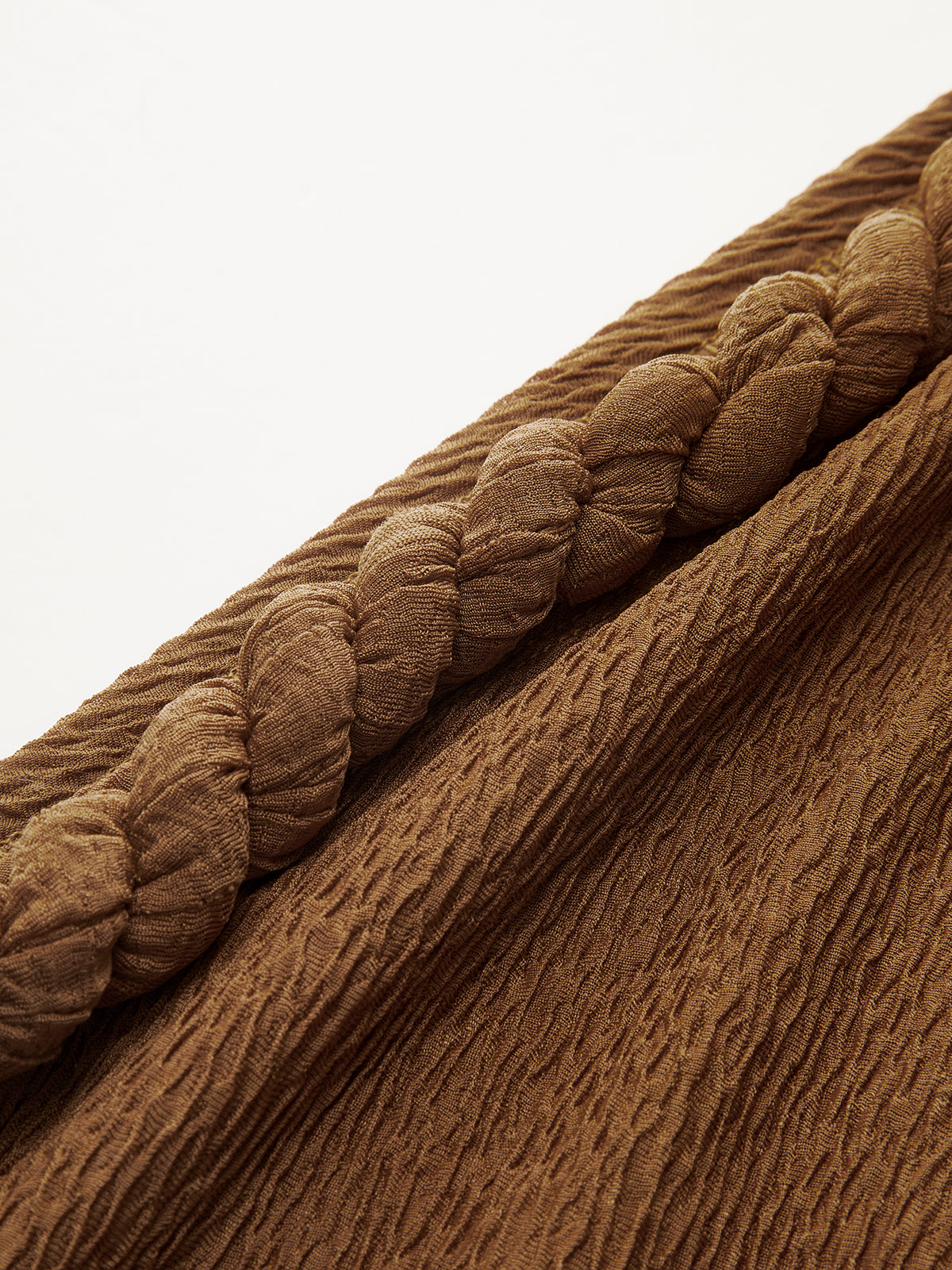 One-Shoulder Rope Ruched Mini Dress-Chicvia