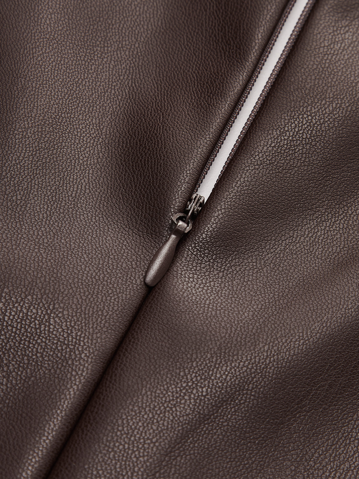 Faux Leather Sleeveless Midi Dress-Chicvia