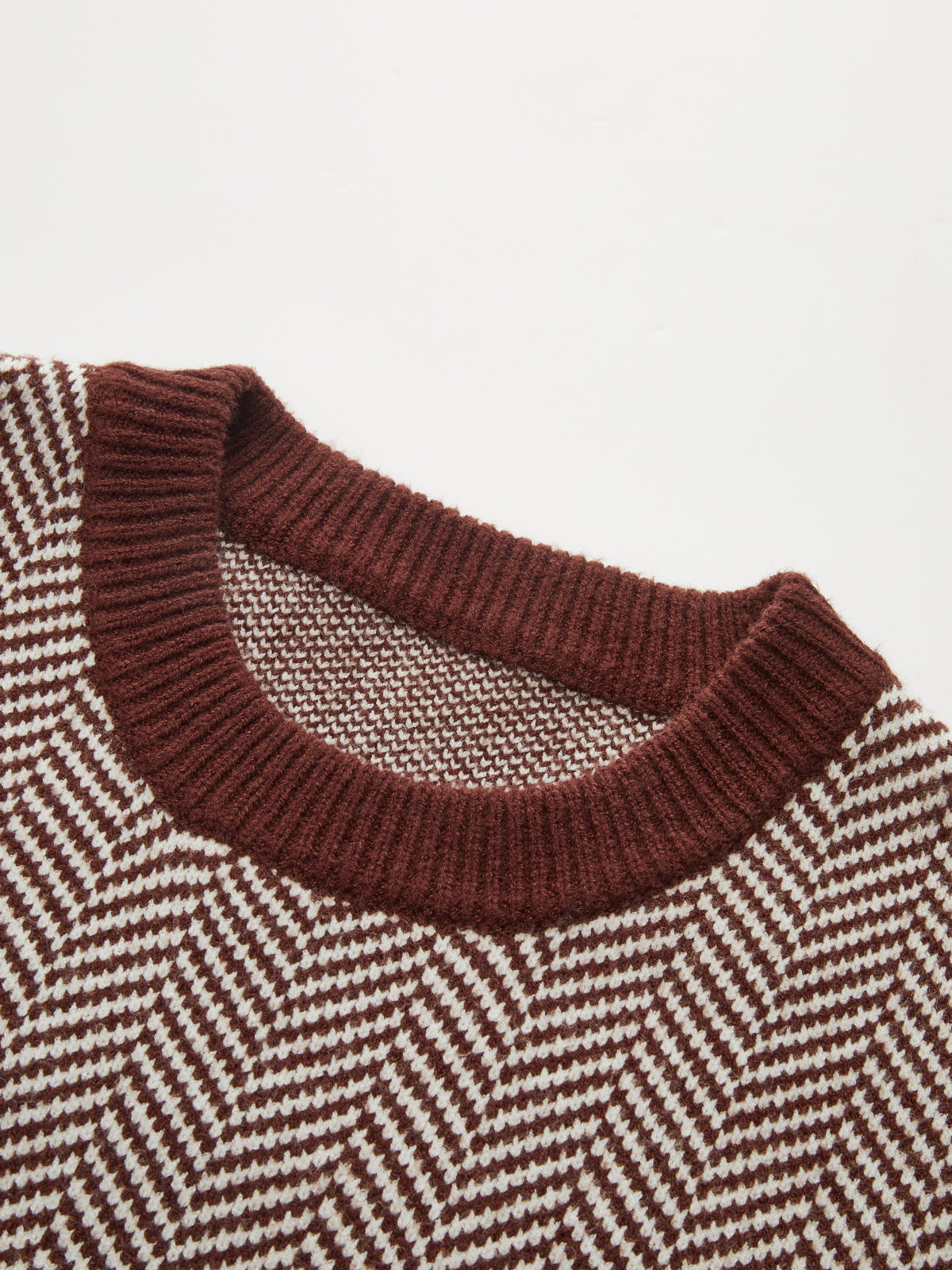 Herringbone Pattern Sleeveless Knit Vest-Chicvia