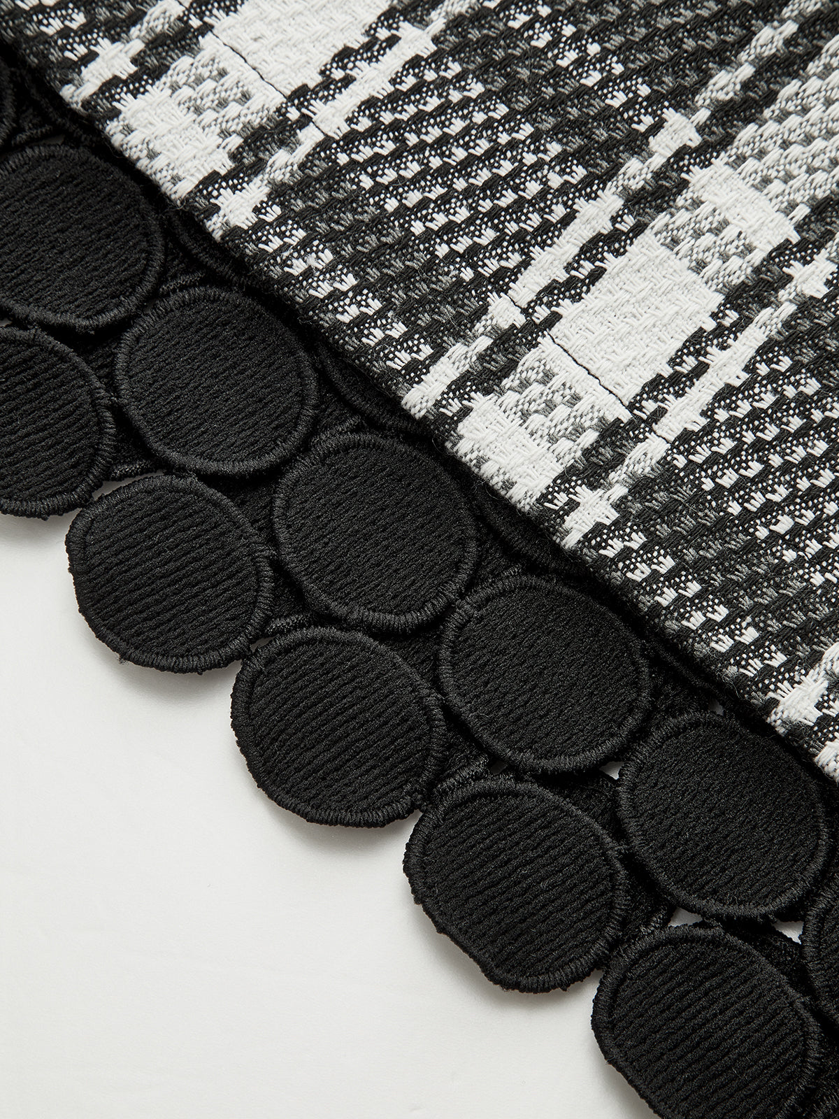 Checked Plaid Circle Linked Mini Skirt-Chicvia