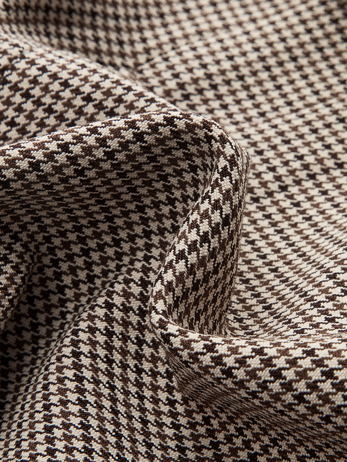 Houndstooth Mini Skirt with Double Belt-Chicvia