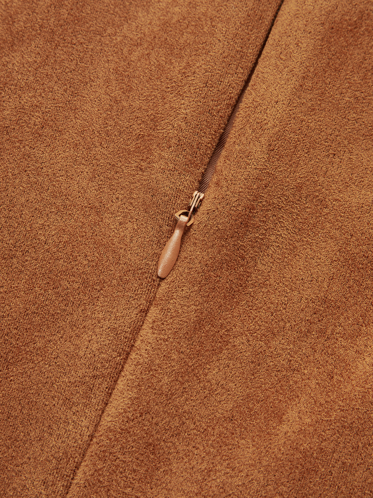 Faux Suede Sleeveless Mini Dress-Chicvia